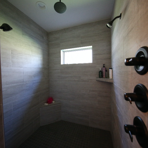 Master Bath Tile Shower design Stebral Construction Home Builder Iowa City, Coralville, Solon, North Liberty