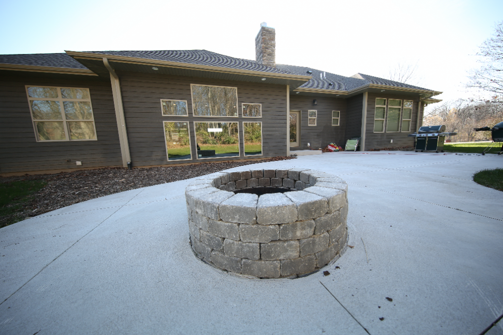 Fire Pit Patio Stebral Construction Iowa City Home Builder